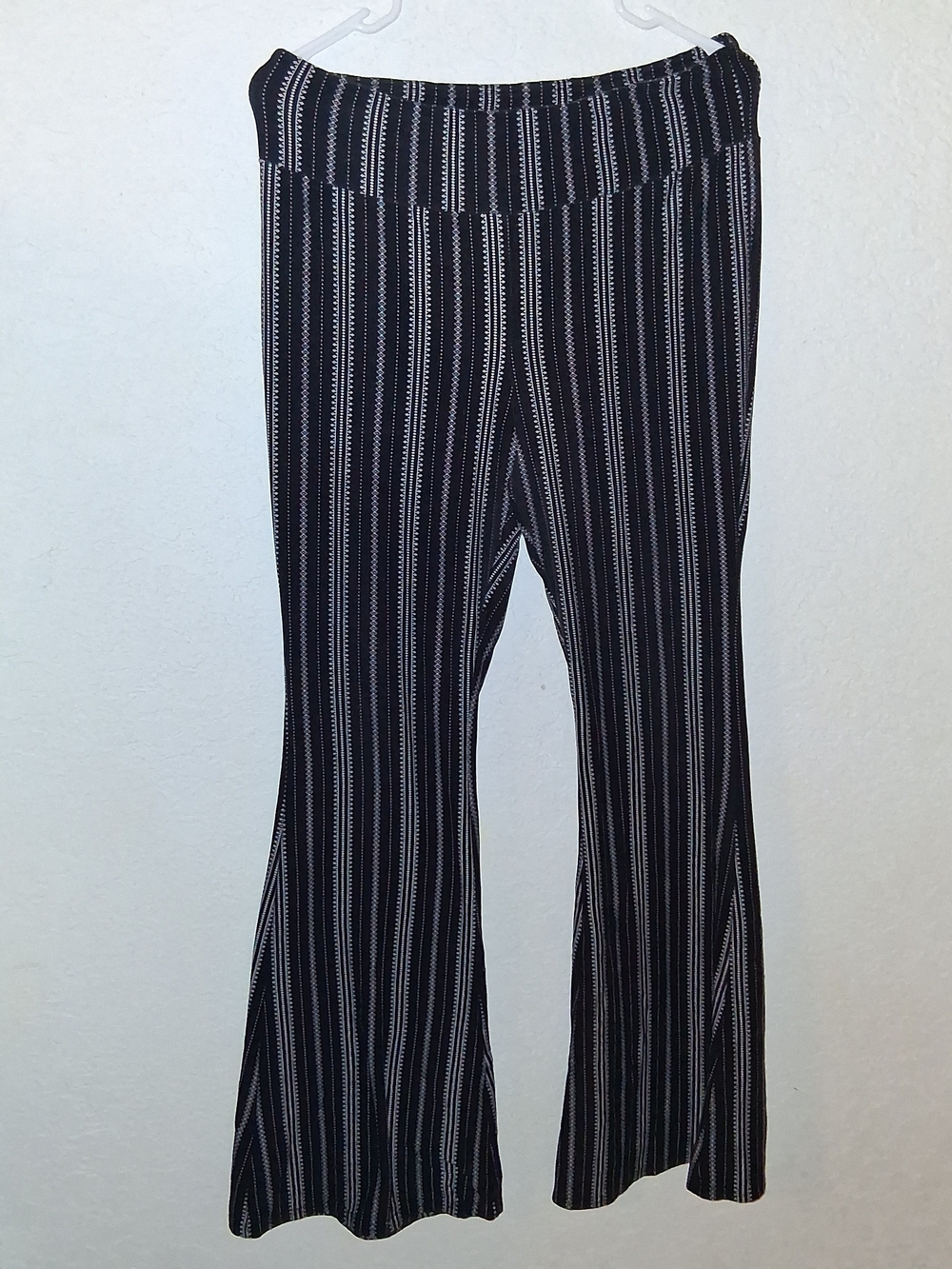 No Boundaries Black and White Vertical Stripe Leggings